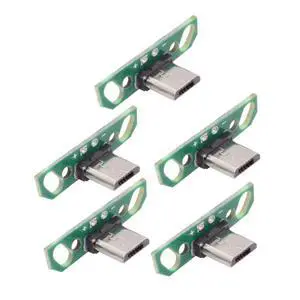 5 Pack USB 2.0 DIY Connector,Micro USB 2Pin Male Plug Port Repair Replacement Solder Adapter 5 Pack USB 2.0 DIY Connector,Micro USB 2Pin Male Plug Port Repair Replacement Solder Adapter