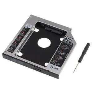 Universal 9.5mm SATA to SATA 2nd SSD HDD Hard Drive Caddy Adapter Tray for Laptop Optical Drive Slot Universal 9.5mm SATA to SATA 2nd SSD HDD Hard Drive Caddy Adapter Tray for Laptop Optical Drive Slot