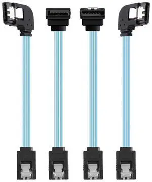 4 Pack SATA 3.0 Cable,SATA III 7Pin Male to Male 90 Degree Angled Data Extension Cable for Hard Disk/Optical Drive/Burner 0.82FT/0.25M 4 Pack SATA 3.0 Cable,SATA III 7Pin Male to Male 90 Degree Angled Data Extension Cable for Hard Disk/Optical Drive/Burner 0.82FT/0.25M