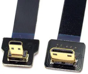 CYFPV Micro HDMI to Mini HDMI Extension FPC Flat Cable 1080P 90 Degree Down Angled 0.5M CYFPV Micro HDMI to Mini HDMI Extension FPC Flat Cable 1080P 90 Degree Down Angled 0.5M