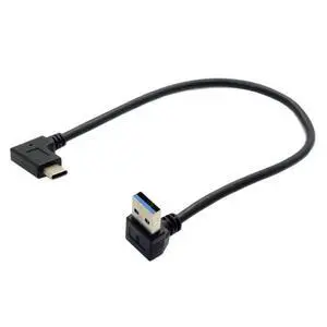 USB 3.0 to USB C 90 Degree UP Angled Data Extension Cable for Tablet Mobile Phone Hard Disk Drive 30cm USB 3.0 to USB C 90 Degree UP Angled Data Extension Cable for Tablet Mobile Phone Hard Disk Drive 30cm