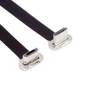 Micro USB Short Flat Cable, USB 2.0 Micro USB 5Pin Dual 90 Degree Angled 5V2A Fast Charge Data Extension Cable 0.52FT Micro USB Short Flat Cable, USB 2.0 Micro USB 5Pin Dual 90 Degree Angled 5V2A Fast Charge Data Extension Cable 0.52FT