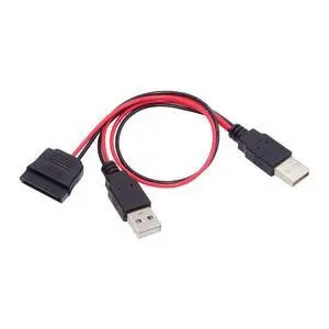 SATA 15Pin 1 to 2 USB 2.0 Power 5V 2A Cable for 2.5 inch SATA HDD SSD Disk Driver SATA 15Pin 1 to 2 USB 2.0 Power 5V 2A Cable for 2.5 inch SATA HDD SSD Disk Driver
