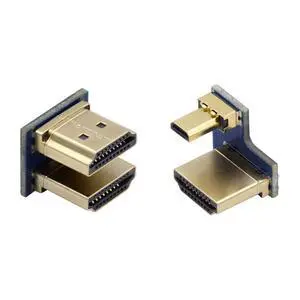 2 Pack HDMI to HDMI/Micro HDMI 180 Degree Angled Connector Socket for Raspberry PI 3B/3B+/4B 2 Pack HDMI to HDMI/Micro HDMI 180 Degree Angled Connector Socket for Raspberry PI 3B/3B+/4B