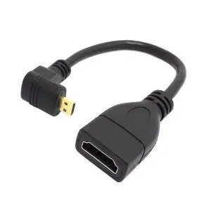 Micro HDMI Male to HDMI Female 4K60hz HDTV 90 Degree Down Angled Cable Adapter for Displays Monitor Camera 10cm Micro HDMI Male to HDMI Female 4K60hz HDTV 90 Degree Down Angled Cable Adapter for Displays Monitor Camera 10cm