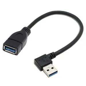 6.3 Inch USB 3.0 Extension Short Cable,USB 3.0 Male to Female 90 Degree Left Angled Extension Data Cable for Laptop, Keyboard, Mouse, Flash Drive, Printer 6.3 Inch USB 3.0 Extension Short Cable,USB 3.0 Male to Female 90 Degree Left Angled Extension Data Cable for Laptop, Keyboard, Mouse, Flash Drive, Printer