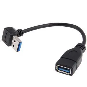 Down Angled 90 Degree USB 3.0 A Male to Female Extension 30cm Cable 5Gbps Down Angled 90 Degree USB 3.0 A Male to Female Extension 30cm Cable 5Gbps