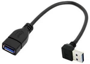 6.3 Inch USB 3.0 Extension Short Cable,USB 3.0 Male to Female 90 Degree UP Angled Extension Data Cable for Laptop, Keyboard, Mouse, Flash Drive, Printer 6.3 Inch USB 3.0 Extension Short Cable,USB 3.0 Male to Female 90 Degree UP Angled Extension Data Cable for Laptop, Keyboard, Mouse, Flash Drive, Printer
