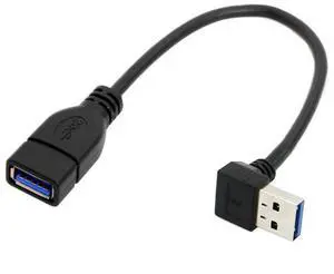 6.3 Inch USB 3.0 Extension Short Cable,USB 3.0 Male to Female 90 Degree Down Angled Extension Data Cable for Laptop, Keyboard, Mouse, Flash Drive, Printer 6.3 Inch USB 3.0 Extension Short Cable,USB 3.0 Male to Female 90 Degree Down Angled Extension Data Cable for Laptop, Keyboard, Mouse, Flash Drive, Printer