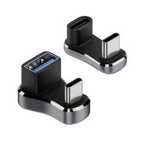 2 Pack USB C Male to USB 3.0/USB C Female 180 Degree Angled Adapter for Steam Deck Support OTG 20/10Gbps PD36/140W 4K60Hz HDTV/Disk/Keyboard/Mouse 2 Pack USB C Male to USB 3.0/USB C Female 180 Degree Angled Adapter for Steam Deck Support OTG 20/10Gbps PD36/140W 4K60Hz HDTV/Disk/Keyboard/Mouse
