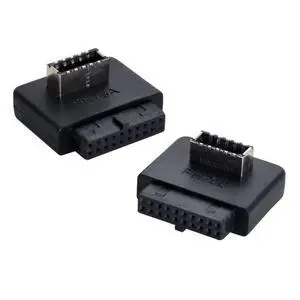 2 Pack Overmold Motherboard USB 3.0 19/20Pin to USB 3.1 Type-E Front Panel Socket Extension Adapter 2 Pack Overmold Motherboard USB 3.0 19/20Pin to USB 3.1 Type-E Front Panel Socket Extension Adapter