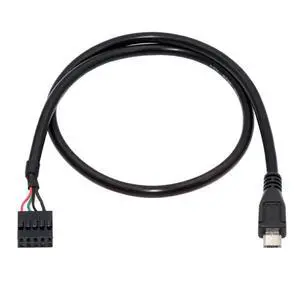 USB 2.0 9Pin 10Pin Motherboard Header to Micro USB 5Pin Data Cable 0.5M USB 2.0 9Pin 10Pin Motherboard Header to Micro USB 5Pin Data Cable 0.5M