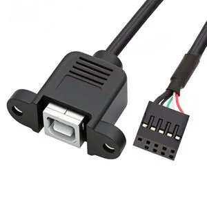 USB 2.0 Front Panel Header 9/10Pin Male to USB 2.0 Type-B Female Mainboard Header Port Extension Cable Adapter 1.64FT/0.5M USB 2.0 Front Panel Header 9/10Pin Male to USB 2.0 Type-B Female Mainboard Header Port Extension Cable Adapter 1.64FT/0.5M