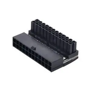 ATX 24Pin Male to Female 90 Degree Angled Mainboard PSU Power Supply Header Direction Gender Changer Connector Adapter ATX 24Pin Male to Female 90 Degree Angled Mainboard PSU Power Supply Header Direction Gender Changer Connector Adapter