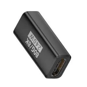 USB C Coupler,USB 5.0 Type C Female to Female Adapter Support 80Gbps Data Transfer PD 240W Fast Charging 16K/8K/5K Video Output USB C Coupler,USB 5.0 Type C Female to Female Adapter Support 80Gbps Data Transfer PD 240W Fast Charging 16K/8K/5K Video Output