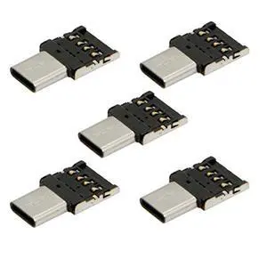 5 PCS USB C OTG Adapter USB C Male to USB 2.0 Female Ultra Mini Size Connector Adapter 5 PCS USB C OTG Adapter USB C Male to USB 2.0 Female Ultra Mini Size Connector Adapter