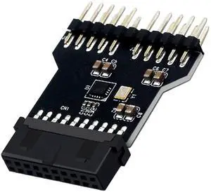 USB 3.0 19/20 PIN to Dual Motherboard USB 2.0 9PIN Adapter, Black PCB Board, Computer Internal Header Converter USB 3.0 19/20 PIN to Dual Motherboard USB 2.0 9PIN Adapter, Black PCB Board, Computer Internal Header Converter