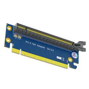 PCI-E X16 Riser Card Adapter, PCIE GPU 90 Degree Male to Female Adapter, PCI Express Version 4.0 PCI-E X16 Riser Card Adapter, PCIE GPU 90 Degree Male to Female Adapter, PCI Express Version 4.0