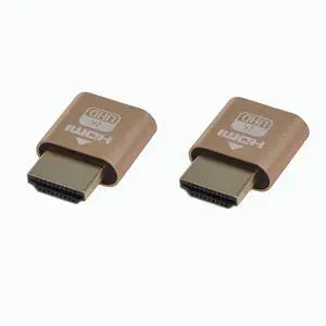 4K HDMI Dummy Load Virtual Plug High Resolution Virtual Monitor Display Emulator Next Generation Headless Display Adapter (Gold Color - 2pcs) 4K HDMI Dummy Load Virtual Plug High Resolution Virtual Monitor Display Emulator Next Generation Headless Display Adapter (Gold Color - 2pcs)