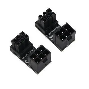 ATX 6pin Standard Reverse Type GPU Power Adapter, ATX Female to Male 180 Degree Angled Adapter for Desktop Graphics Card ATX 6pin Standard Reverse Type GPU Power Adapter, ATX Female to Male 180 Degree Angled Adapter for Desktop Graphics Card