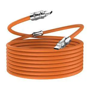 USB C to USB C Cable, PD100W Skin-Friendly Liquid Silicone Material Fast Charging Cable USB Type C Interface Device Universal Charging Cable (Orange 10Ft) USB C to USB C Cable, PD100W Skin-Friendly Liquid Silicone Material Fast Charging Cable USB Type C Interface Device Universal Charging Cable (Orange 10Ft)