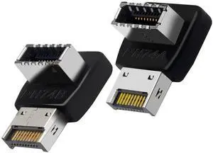 USB 3.1 Type E Adapter Male to Female Angle Adapter Black 2 Pack (Mold A&B) USB 3.1 Type E Adapter Male to Female Angle Adapter Black 2 Pack (Mold A&B)
