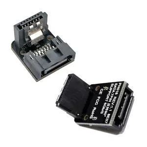 SATA Male to Female 90 Degree Right Angle Adapter, Type A and Type B, 2 Pack SATA Male to Female 90 Degree Right Angle Adapter, Type A and Type B, 2 Pack