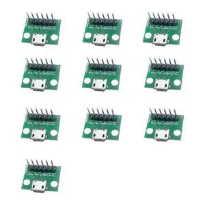 Micro USB 2.0 Test PCB Breakout Board, 6-Pin Interface, 10 Pack Micro USB 2.0 Test PCB Breakout Board, 6-Pin Interface, 10 Pack