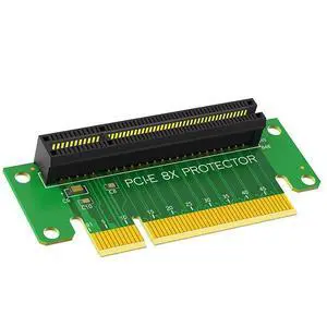 PCI Express 8X Riser Card 90 - Degree Adapter Card with Protector - GPU Extension for Server & Mining Rigs PCI Express 8X Riser Card 90 - Degree Adapter Card with Protector - GPU Extension for Server & Mining Rigs