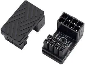 180 Degree Angled 8-Pin GPU Power Extension Adapter Aluminum Alloy Cooling Shell with Thermal Silicone for Cable Management (Black/B Type) 180 Degree Angled 8-Pin GPU Power Extension Adapter Aluminum Alloy Cooling Shell with Thermal Silicone for Cable Management (Black/B Type)