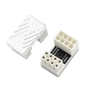 180 Degree Angled 8-Pin GPU Power Extension Adapter Aluminum Alloy Cooling Shell with Thermal Silicone for Cable Management (White/B Type) 180 Degree Angled 8-Pin GPU Power Extension Adapter Aluminum Alloy Cooling Shell with Thermal Silicone for Cable Management (White/B Type)