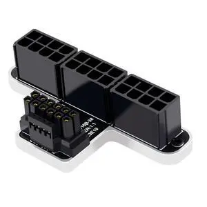 ATX 3.0 12VHPWR 16Pin (12+4p) to 3X 8-Pin PCIe 5.0 Graphics Card Power Adapter, 600W, 180 Degree Aluminum Alloy (B Type/White) ATX 3.0 12VHPWR 16Pin (12+4p) to 3X 8-Pin PCIe 5.0 Graphics Card Power Adapter, 600W, 180 Degree Aluminum Alloy (B Type/White)