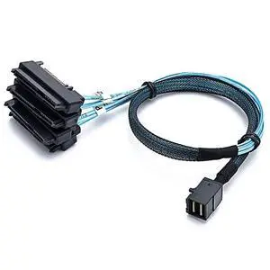 Mini SAS to 4X SAS 29PIN Cable SFF-8643 to SFF-8482 29Pin with Sata 15PIN Power Connector, One to Four, for Raid Controller to HDD 1.6FT Mini SAS to 4X SAS 29PIN Cable SFF-8643 to SFF-8482 29Pin with Sata 15PIN Power Connector, One to Four, for Raid Controller to HDD 1.6FT