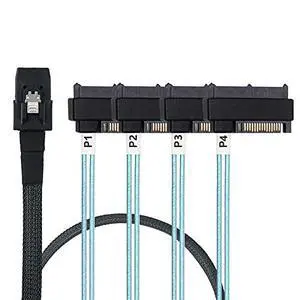 Internal Mini SAS SFF-8087 36 Pin to 4X SAS 29Pin SFF-8482 Hard Disk SAS Cable with sata Power Port (1.6) Internal Mini SAS SFF-8087 36 Pin to 4X SAS 29Pin SFF-8482 Hard Disk SAS Cable with sata Power Port (1.6)