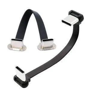 2pcs/lot Angled USB-C Type C to USB-C Ultra Slim Flat Power USB2.0 Data Cable 65W Fast Charge for Laptop Tablet Phone 2pcs/lot Angled USB-C Type C to USB-C Ultra Slim Flat Power USB2.0 Data Cable 65W Fast Charge for Laptop Tablet Phone