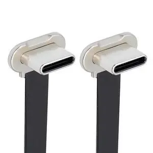 Cable 20cm Different Angled USB-C Type C to USB-C Ultra Slim Flat Power USB2.0 Data Cable 65W Fast Charge for Laptop Tablet Phone Cable 20cm Different Angled USB-C Type C to USB-C Ultra Slim Flat Power USB2.0 Data Cable 65W Fast Charge for Laptop Tablet Phone
