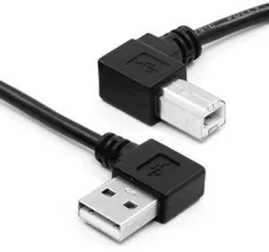 USB 2.0 Type-A Male to Type-B Male Printer Scanner 90 Degree Right Angled Cable 100cm USB 2.0 Type-A Male to Type-B Male Printer Scanner 90 Degree Right Angled Cable 100cm