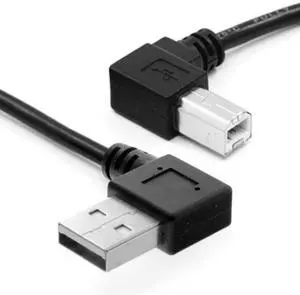 USB 2.0 Type-A Male to Type-B Male Printer Scanner 90 Degree Left Angled Cable 100cm USB 2.0 Type-A Male to Type-B Male Printer Scanner 90 Degree Left Angled Cable 100cm