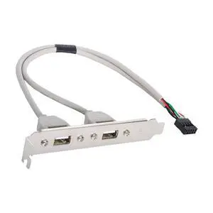 Cable Dual USB 2.0 A Type Female to Motherboard 9Pin 10Pin USB Header Cable with PCI-E Bracket Screw Panel Cable Dual USB 2.0 A Type Female to Motherboard 9Pin 10Pin USB Header Cable with PCI-E Bracket Screw Panel