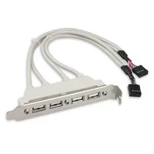 4 Ports USB 2.0 Female to Motherboard 9pin 10Pin Header Cable with Bracket PCI-E 4 Ports USB 2.0 Female to Motherboard 9pin 10Pin Header Cable with Bracket PCI-E