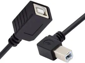 USB 2.0 B Type Male to Female Extension Cable Left Angled 90 Degree 20cm for Printer Scanner Disk USB 2.0 B Type Male to Female Extension Cable Left Angled 90 Degree 20cm for Printer Scanner Disk