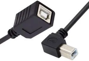 USB 2.0 B Type Male to Female Extension Cable Right Angled 90 Degree 20cm for Printer Scanner Disk USB 2.0 B Type Male to Female Extension Cable Right Angled 90 Degree 20cm for Printer Scanner Disk