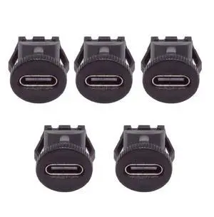 5pcs/Set DIY OEM Type C Female Socket Connector to 6Pin PCBA Pinout Round Latch Mount Type DC 5V/20V PD Power IP67 5pcs/Set DIY OEM Type C Female Socket Connector to 6Pin PCBA Pinout Round Latch Mount Type DC 5V/20V PD Power IP67