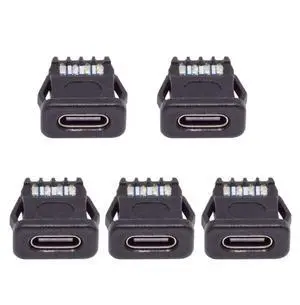 5pcs/Set DIY OEM Type C Female Socket Connector to 6Pin PCBA Pinout Rectangle Latch Mount Type DC 5V/20V PD Power IP67 5pcs/Set DIY OEM Type C Female Socket Connector to 6Pin PCBA Pinout Rectangle Latch Mount Type DC 5V/20V PD Power IP67
