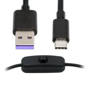 Cable Type-C USB2.0 to Type-A Cable with On Off Power Switch Button USB-C for DC 5V Desk Lamp Fan Camera (100cm) Cable Type-C USB2.0 to Type-A Cable with On Off Power Switch Button USB-C for DC 5V Desk Lamp Fan Camera (100cm)