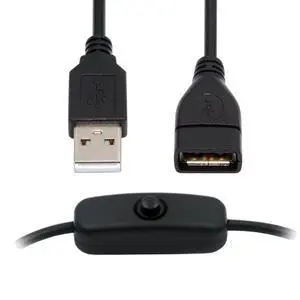Cable USB2.0 Cable with On Off Power Switch Button USB Type-A Male to Female for DC 5V Desk Lamp Fan Camera Cable USB2.0 Cable with On Off Power Switch Button USB Type-A Male to Female for DC 5V Desk Lamp Fan Camera