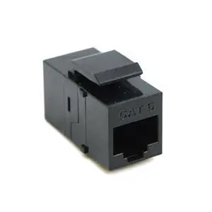 Adapter UTP CAT6 Keystone Coupler RJ45 Female to Female UTP CAT6 Keystone Inline Coupler Black Adapter UTP CAT6 Keystone Coupler RJ45 Female to Female UTP CAT6 Keystone Inline Coupler Black