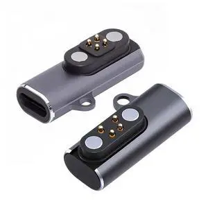 2pcs/lot Magnetic Charging Adapter USB Type-C to Pitch 2.5mm with 4-Pin Terraced Square Contacts Compatible with Bone Conduction Headphone 2pcs/lot Magnetic Charging Adapter USB Type-C to Pitch 2.5mm with 4-Pin Terraced Square Contacts Compatible with Bone Conduction Headphone