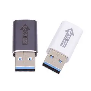 Adapter 2pcs/lot USB 2.0 A Male QC to PD USB-C Type C Female 5Gbps Data Power Adapter for Laptop Tablet Phone Adapter 2pcs/lot USB 2.0 A Male QC to PD USB-C Type C Female 5Gbps Data Power Adapter for Laptop Tablet Phone