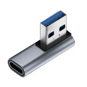 USB-C Type C Female Low Profile 90 Degree Left Angled to USB 3.0 A Male Data Adapter for Laptop Desktop USB-C Type C Female Low Profile 90 Degree Left Angled to USB 3.0 A Male Data Adapter for Laptop Desktop